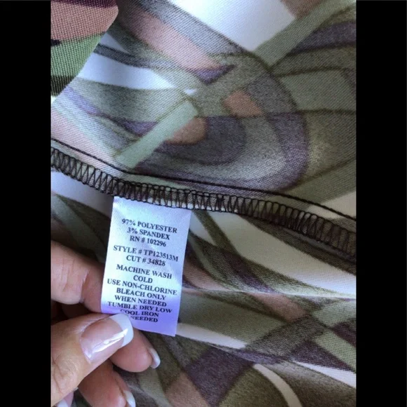 Connected Sleeveless Dress - Brown, Tan, Green and Cream - Picture 10 of 10